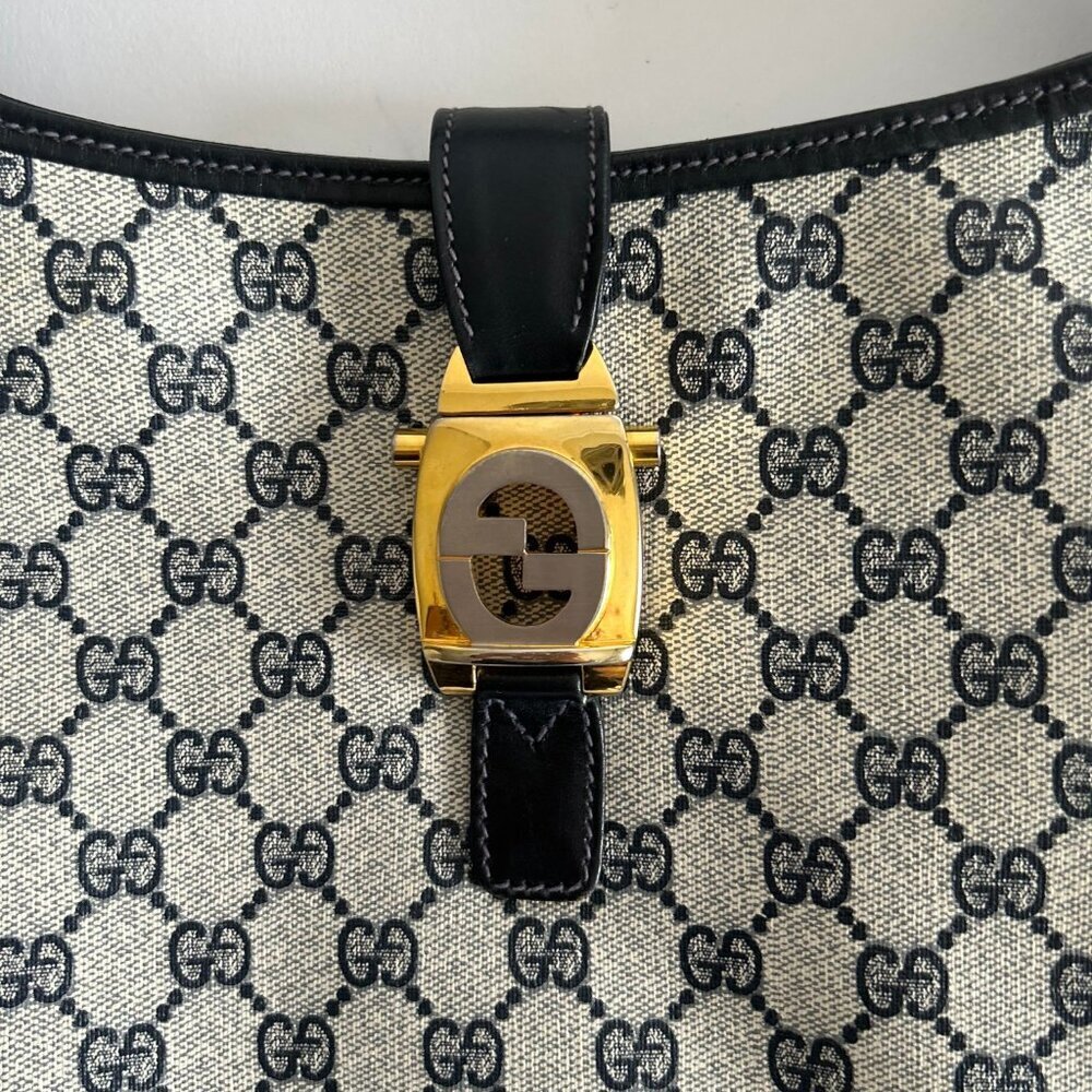 VINTAGE GUCCI MONOGRAM JACKIE BAG - Picture 6 of 11